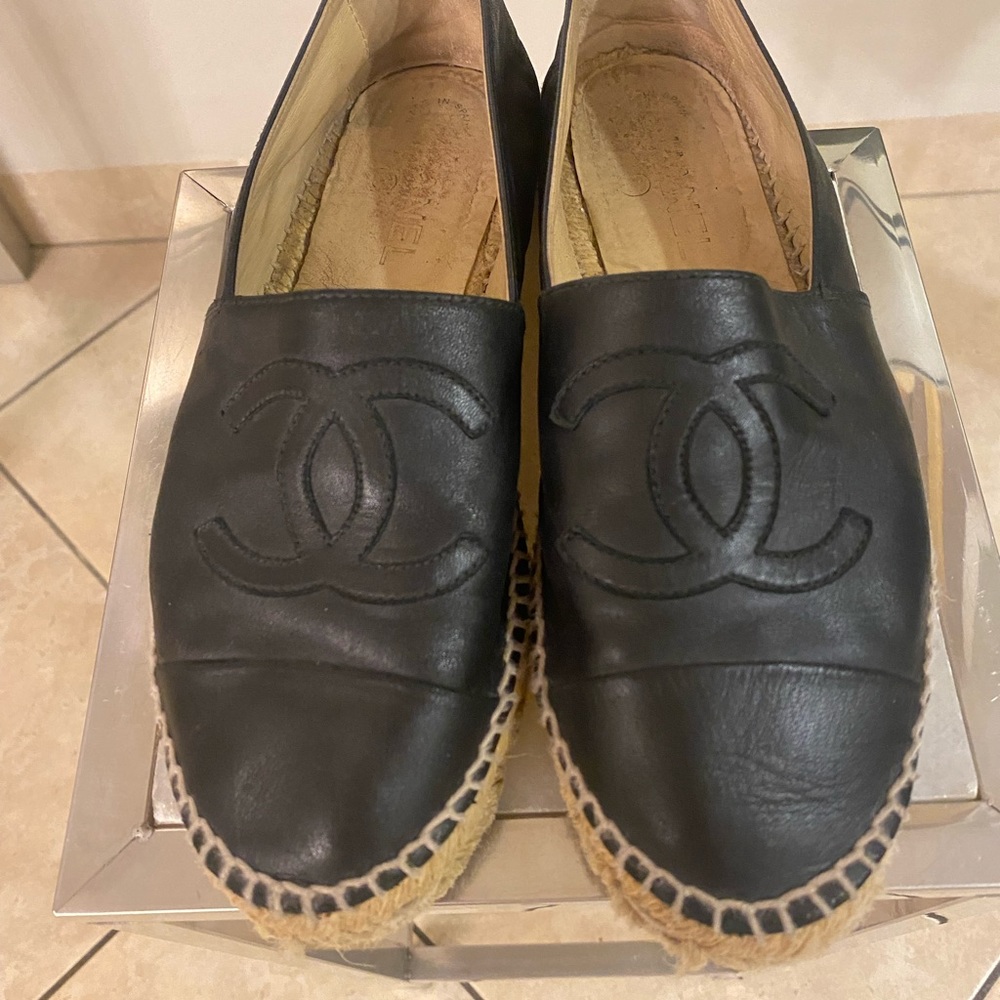 Chanel Black Espadrilles
